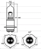 Halogen žárovka 6V/25/25W