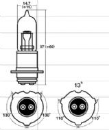 Halogen žárovka 6V/25/25W