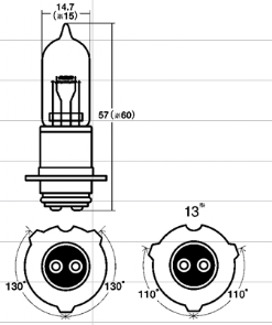 Halogen žárovka 6V/25/25W