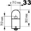 Žárovka 12V/10W Ba15S