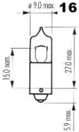 Žárovka 12V 10W halogen