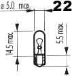 Žárovka 12V/1,7W W2x6,6d 