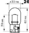 Žárovka 12v21w W3x16d